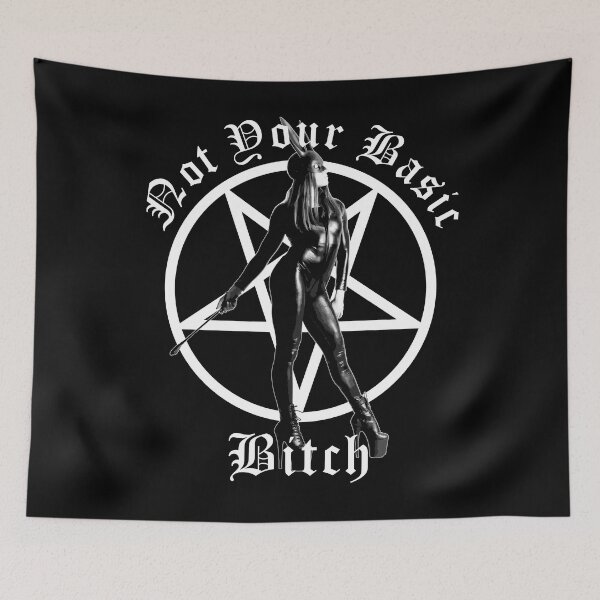 Item preview, Not Your Basic Bitch! Goth Girl, Occult Gift, Goth T-Shirt designed and sold by Proverbial Wisdom Design.
