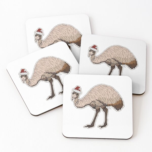 Item preview, Christmas Emu Red Santa Hat designed and sold by Claire Bowley.