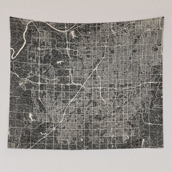 Item preview, Overland Park map Kansas Ink lines designed and sold by InkMaps.