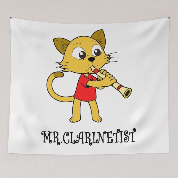 Item preview, Cat Clarinet Funny Shirt for Mom, Dad, Husband, Boyfriend, Girlfriend, designed and sold by Goods-by-Jojo.