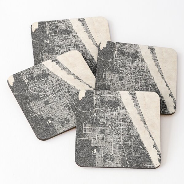 Item preview, Palm Bay map Florida Ink lines 2 designed and sold by InkMaps.