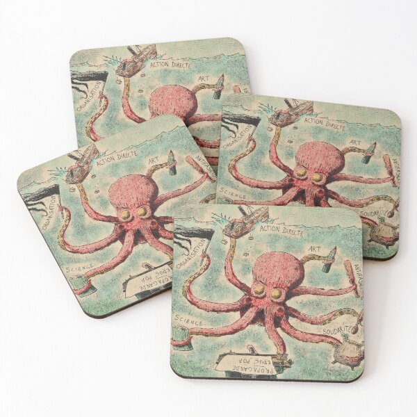 Item preview, Les luttes ont le vent en pouple - Octopus & revolution designed and sold by Loki Propagandart.