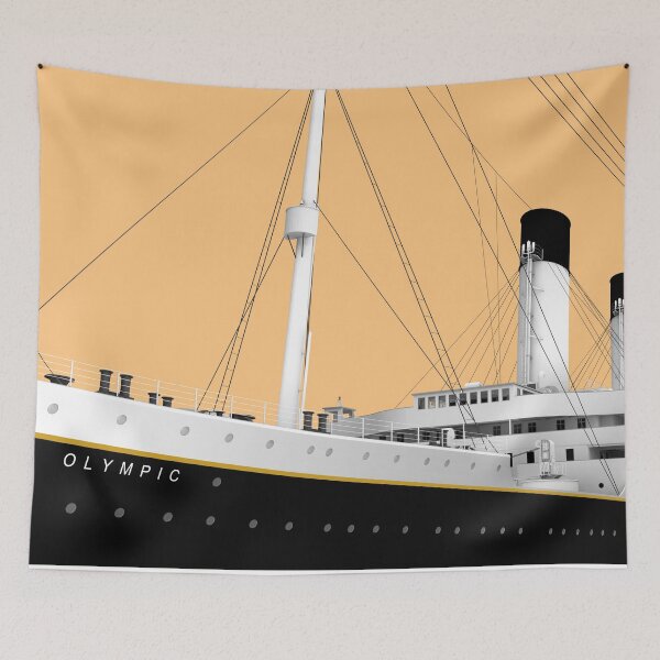 Item preview, RMS Olympic - PopArt in Cunard Red designed and sold by Historical Ocean Liners.