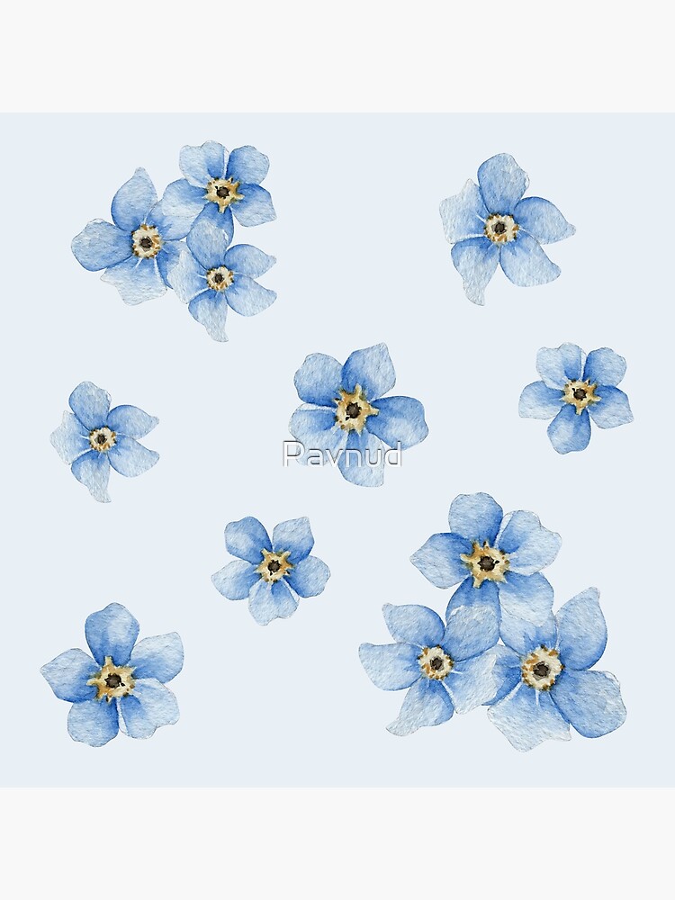 Blue flowers painting Painting by Green Palace - Pixels