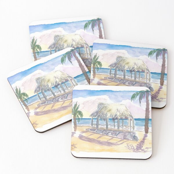 Item preview, Tropical Tiki Beach Hut in Fiji  designed and sold by artshop77.