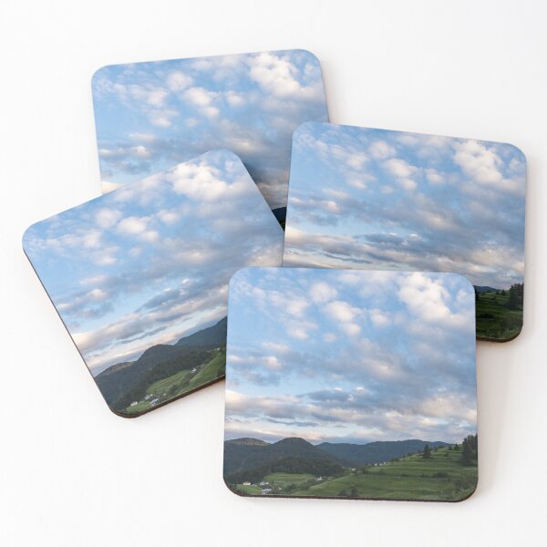 Item preview, Fluffy Summer Afternoon - Splendid Skyscape over Stoikite Village in the Rhodope Mountains designed and sold by Georgia Mizuleva.