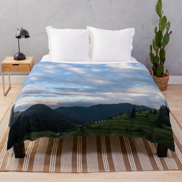Item preview, Fluffy Summer Afternoon - Splendid Skyscape over Stoikite Village in the Rhodope Mountains designed and sold by Georgia Mizuleva.