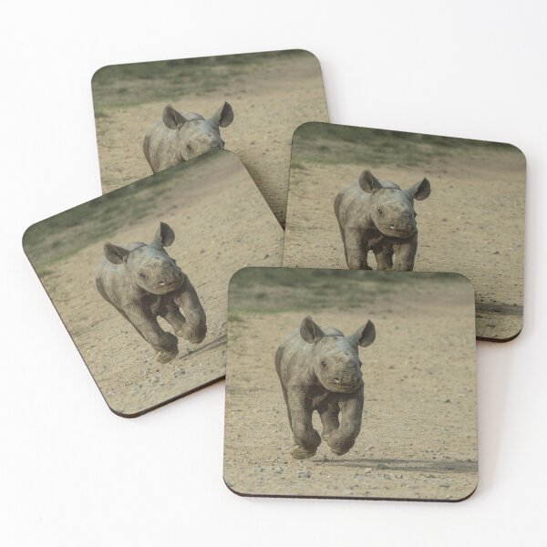Item preview, Rhino calf running designed and sold by Conservation Art Emporium.