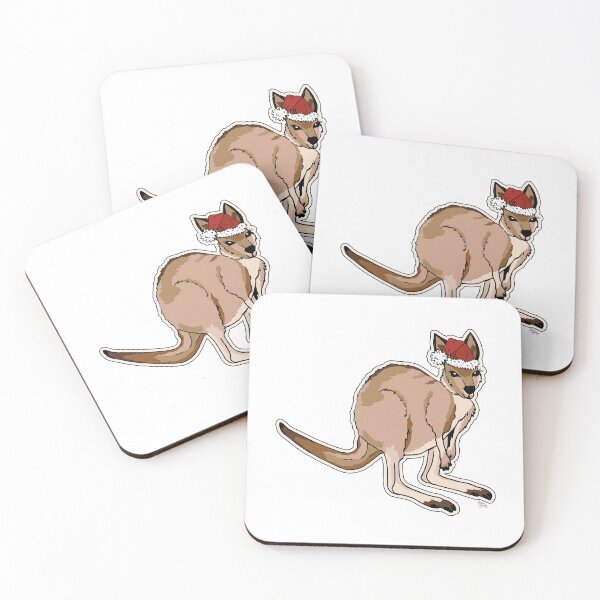 Item preview, Christmas Kangaroo Red Santa Hat designed and sold by Claire Bowley.