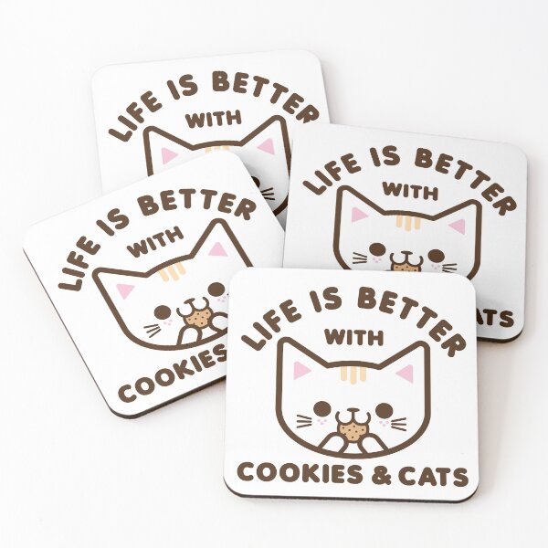 Item preview, Life Is Better With Cookies And Cats designed and sold by KittyCotton.