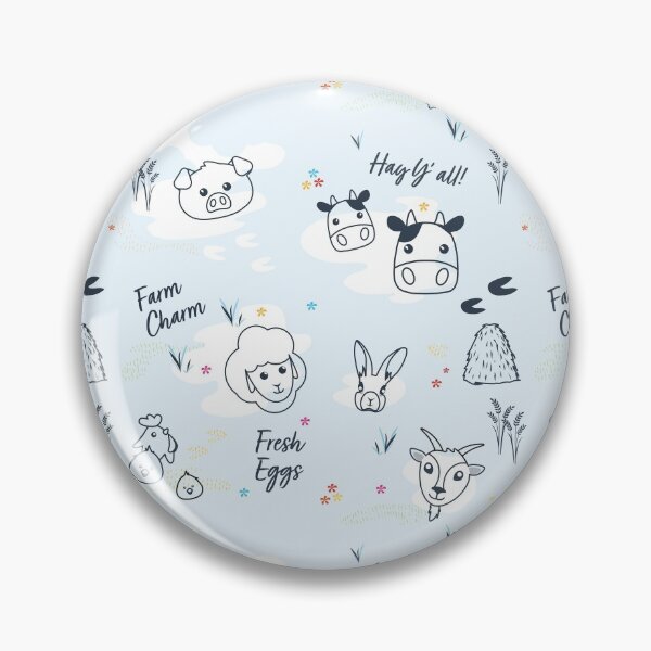 Item preview, Farm Animal faces outlined  designed and sold by Melissa Dekker.