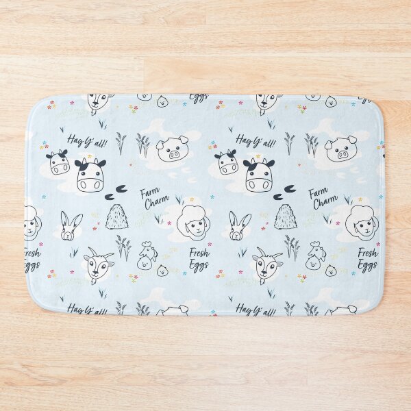 Item preview, Farm Animal faces outlined  designed and sold by Melissa Dekker.