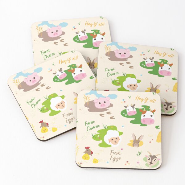 Item preview, Farm Animal faces designed and sold by Melissa Dekker.