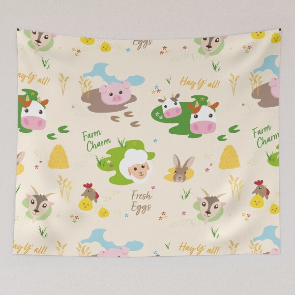 Item preview, Farm Animal faces designed and sold by Melissa Dekker.