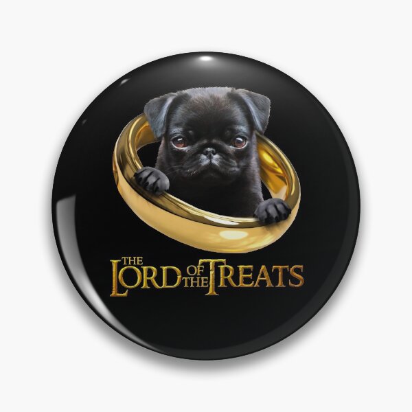 Item preview, Lord of the Treats - Funny black pug puppy designed and sold by BrainlabStudios.