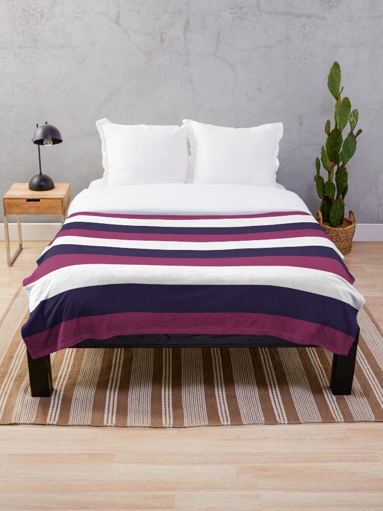 3 Large MAROON NAVY BLUE and WHITE Horizontal STRIPES