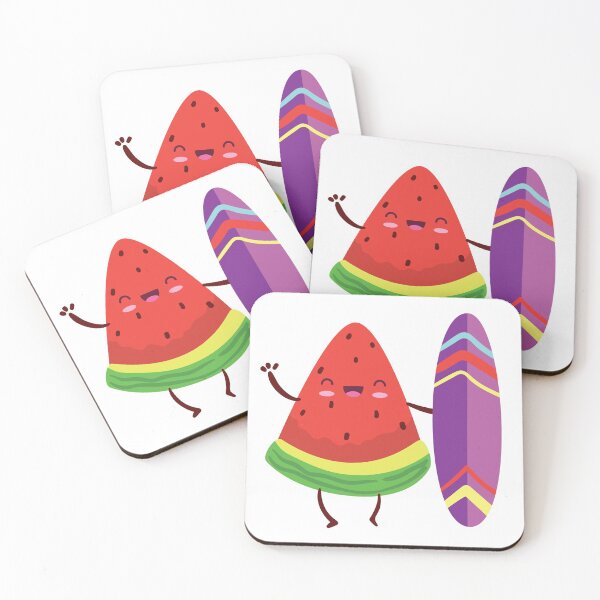 Item preview, Funny Watermelon Slice with surf board designed and sold by BeyoBug.