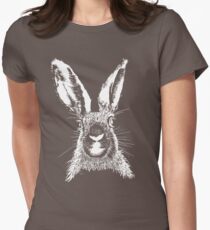 HARE WHITE T SHIRT Women's Fitted T-Shirt