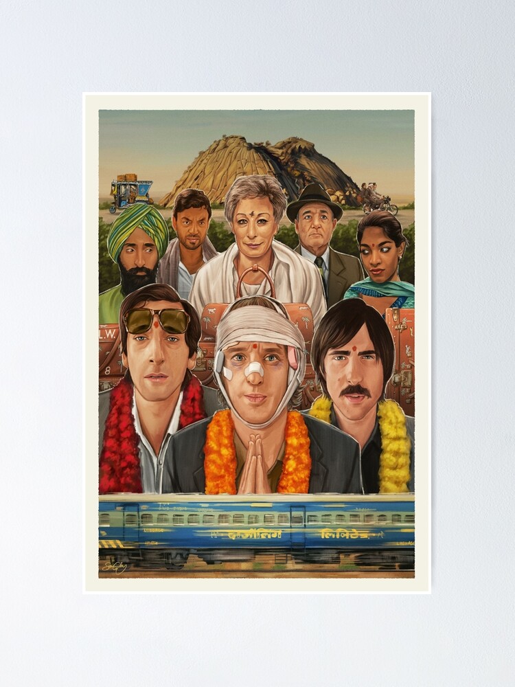  Fan Art Poster Compatible With Wes Anderson The Darjeeling  Limited Poster : Handmade Products