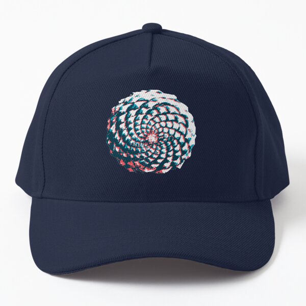 pine cone in coral, aqua and indigo Baseball Cap