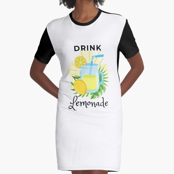 Drink Lemonade Graphic T-Shirt Dress