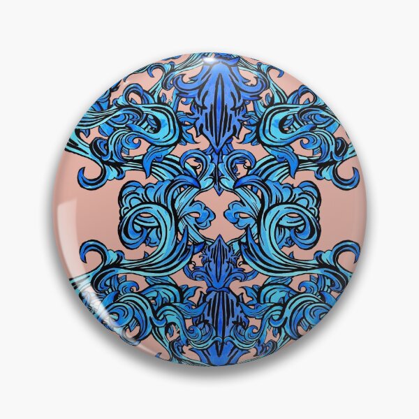 Item preview, Quirky Modern Blue Scrolls designed and sold by ariellemorris.