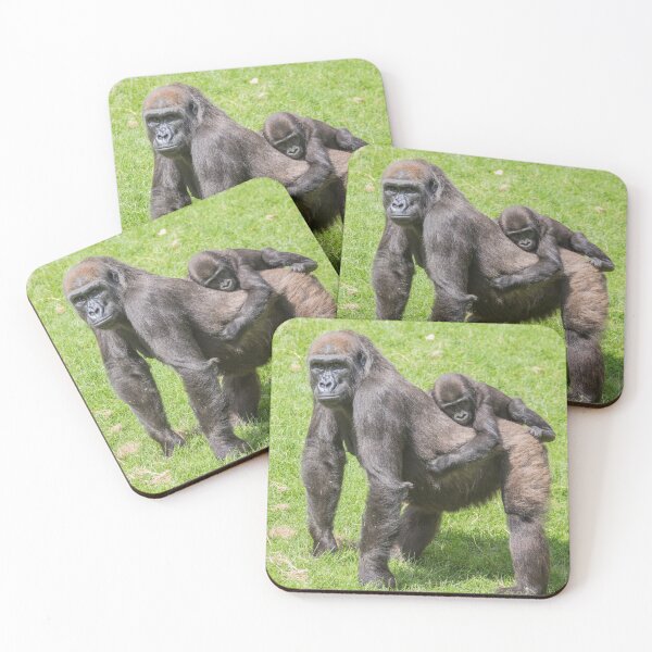 Item preview, Gorilla mother and baby designed and sold by Conservation Art Emporium.