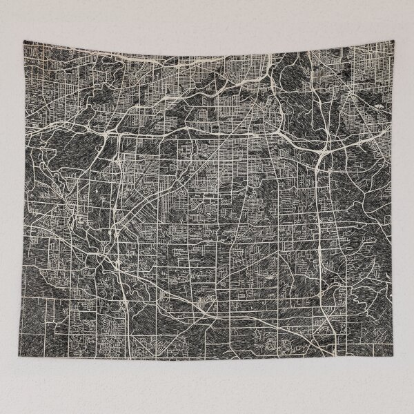 Item preview, Parma map Ohio Ink lines designed and sold by InkMaps.