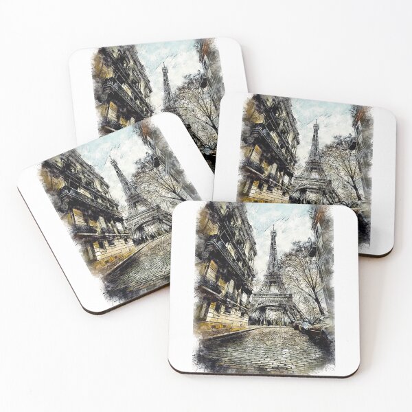 Item preview, Paris City Streets Travel Poster Series watercolor ink edition 04 designed and sold by Naumovski.