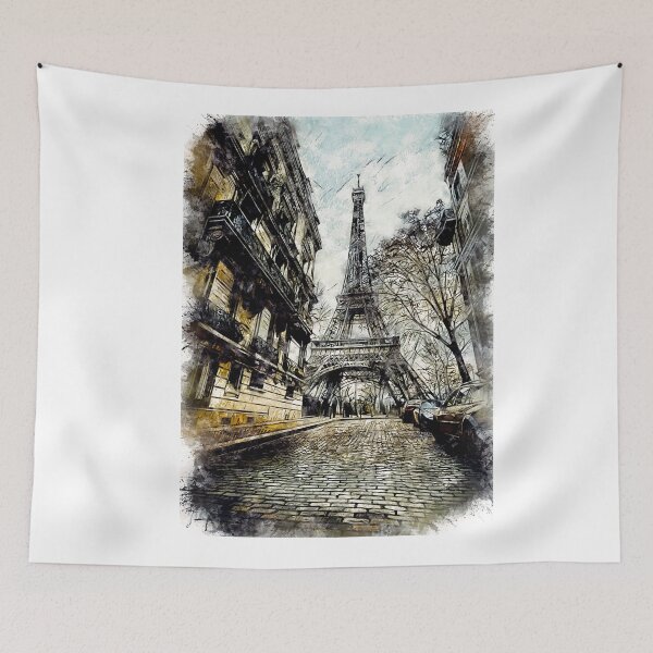 Item preview, Paris City Streets Travel Poster Series watercolor ink edition 04 designed and sold by Naumovski.