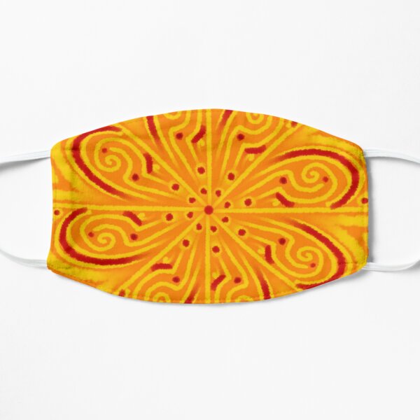 Ethnic Batik Style Design Flat Mask