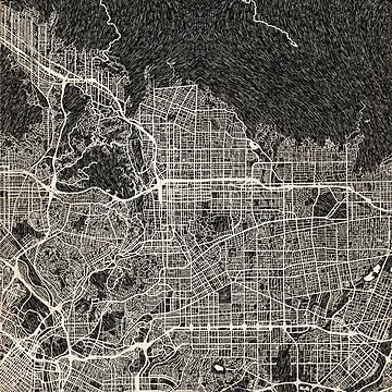 Vorschaubild zum Design Pasadena map California Ink lines 2 von InkMaps