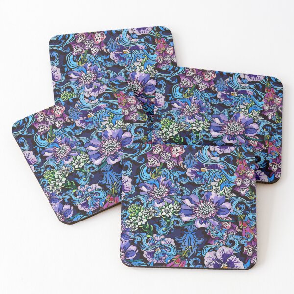 Item preview, dark blue Baroque Scrollwork designed and sold by ariellemorris.