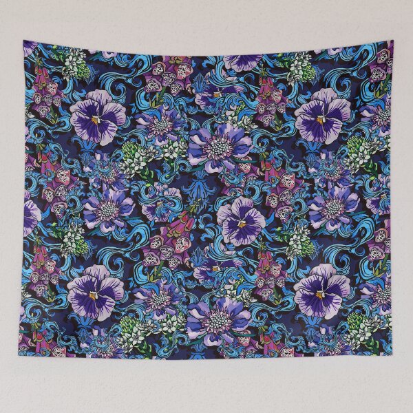 Item preview, dark blue Baroque Scrollwork designed and sold by ariellemorris.