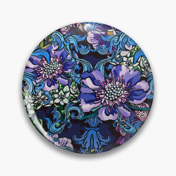 Item preview, dark blue Baroque Scrollwork designed and sold by ariellemorris.