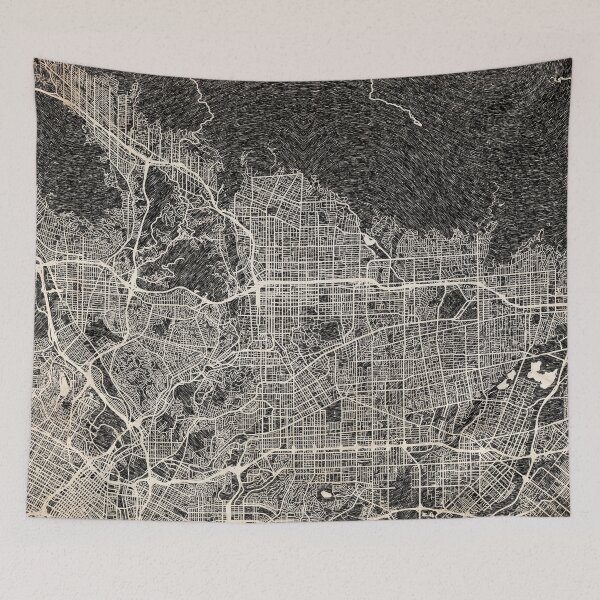 Item preview, Pasadena map California Ink lines designed and sold by InkMaps.