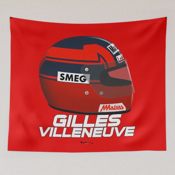 Item preview, Gilles Villeneuve F1 Helmet designed and sold by JageOwen.