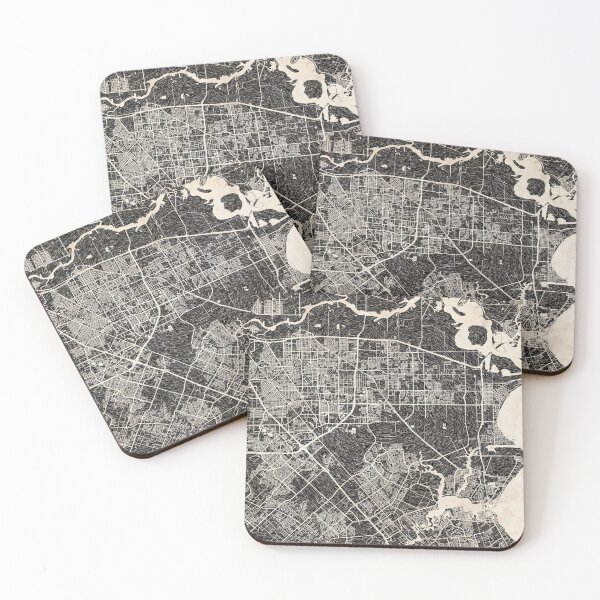 Item preview, Pasadena map Texas Ink lines designed and sold by InkMaps.
