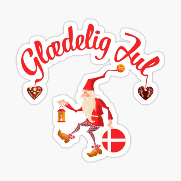 Item preview, Glaedelig Jul Danish Merry Christmas Denmark Nisse  Premium designed and sold by AndreusToyota.