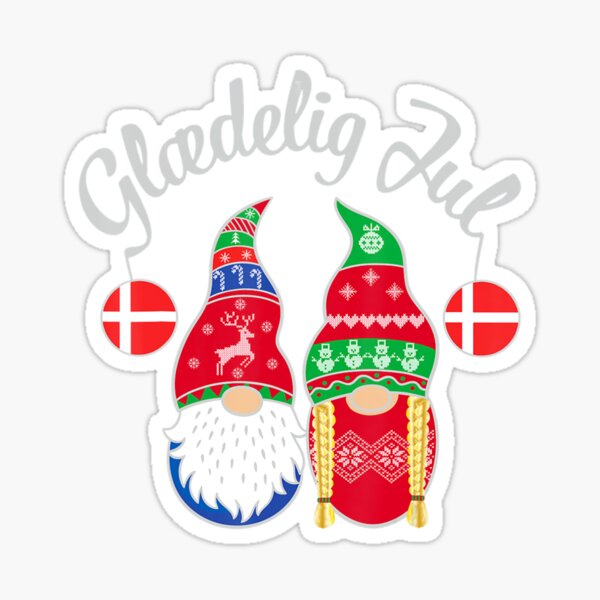 Item preview, Glaedelig Jul Danish Merry Christmas Denmark Nisse designed and sold by AndreusToyota.