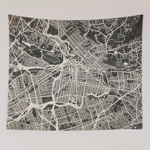 Item preview, Paterson map New Jersey Ink lines designed and sold by InkMaps.