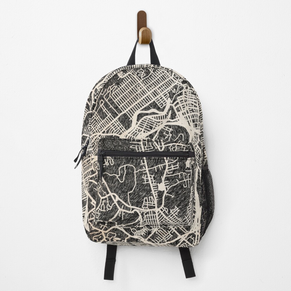 Vista previa del artículo con la obra «Mochila», diseñado y vendido por InkMaps.