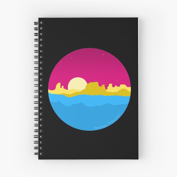 Item preview, Subtle Pansexual Pride Flag Desert Landscape designed and sold by AmethystArtwork.