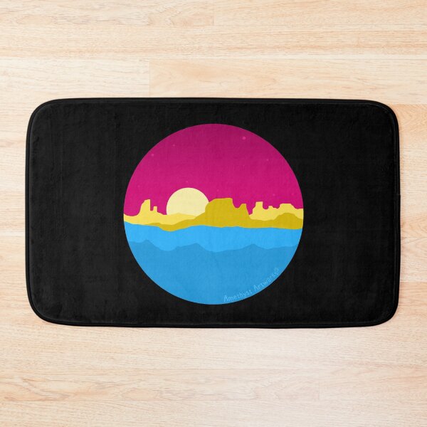 Item preview, Subtle Pansexual Pride Flag Desert Landscape designed and sold by AmethystArtwork.