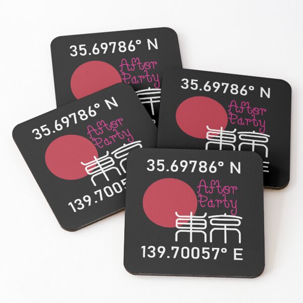 Item preview, After Party Tokyo - GPS Coordinate - White designed and sold by bunbun369.