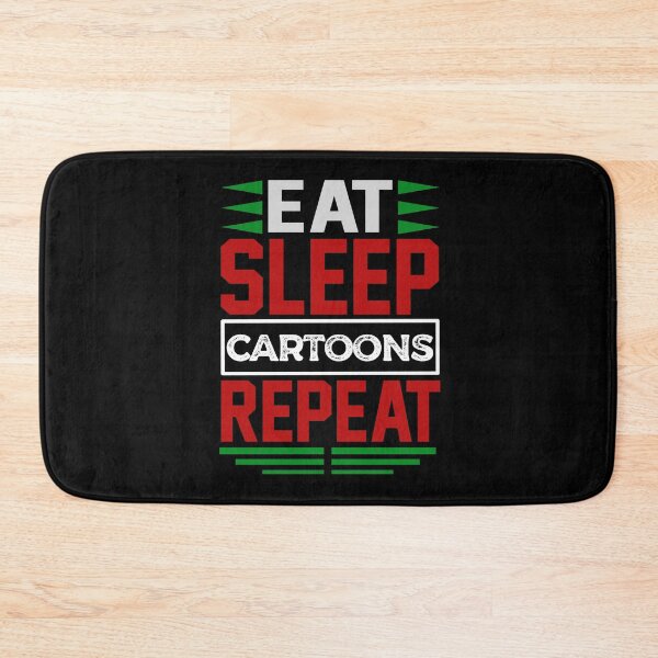 Item preview, Eat. Sleep. Cartoons. Repeat. (Dark) designed and sold by the-krisney-way.