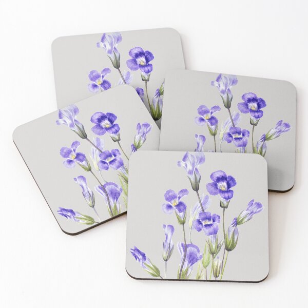 Item preview, Violet Gentian Flowers Drawing designed and sold by JoyforU.
