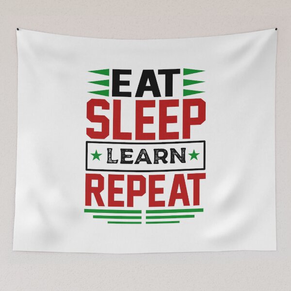 Item preview, Eat. Sleep. Learn. Repeat. (Light) designed and sold by the-krisney-way.