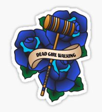 Dead Girl Walking Sticker