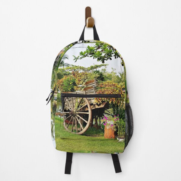 Item preview, Flowers in the Old Wagon on the garden. designed and sold by VinBasis.